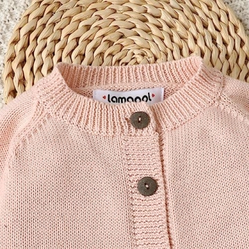 Lamgool Baby Girls Cardigan Sweater - Hand-Embroidered Toddler Coat