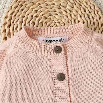 Lamgool Baby Girls Cardigan Sweater - Hand-Embroidered Toddler Coat