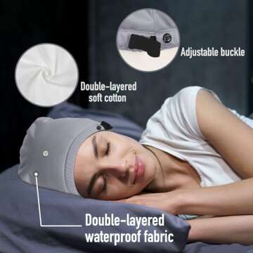 ZINGTERRA Castor Oil Pack Wrap for Head, Reusable Castor Oil Pack Wrap Organic Cotton for Women Sleeping，Castor Oil Pack Kit for Thinning, Balding, Dry and Damaged Hair