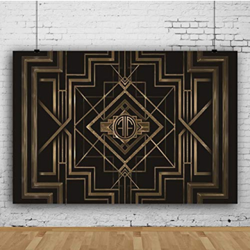 Leyiyi Black and Gold Birthday Backdrop for Parties and Photography