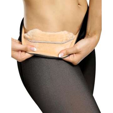 ATHVOTAR Fleece Lined Winter Tights - Stylish Warm Leggings