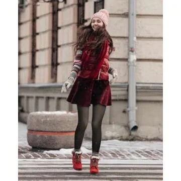 ATHVOTAR Fleece Lined Winter Tights - Stylish Warm Leggings