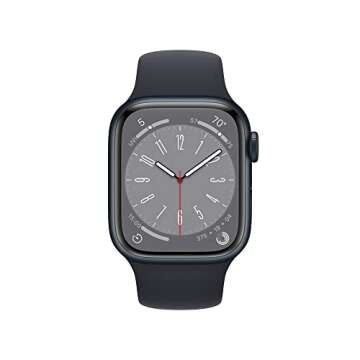 Apple Watch Series 8 (GPS + Cellular, 41MM) - Midnight Aluminum Case with Midnight M/L Sport Band (Renewed Premium)