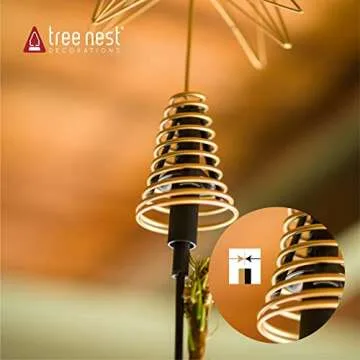 Tree Nest Universal Christmas Tree Topper Supporter Holder Fits All Base Types for Live Christmas Tree and Artificial Christmas Tree Halloween Christmas Garden Treetop Decoration Must-Haves