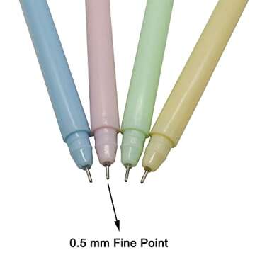 Maydahui 12 PCS Lollipops Pen Rainbow Swirl Spinning Shaped Rollerball Pens Black Gel Ink Multicolor Candy Design for Students Students Girls Valentine's Day