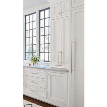 Amerock | Cabinet Pull | Golden Champagne | 18-7/8 inch (480 mm) Center to Center | Bar Pulls | 1 Pack | Drawer Pull | Drawer Handle | Cabinet Hardware