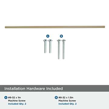 Amerock | Cabinet Pull | Golden Champagne | 18-7/8 inch (480 mm) Center to Center | Bar Pulls | 1 Pack | Drawer Pull | Drawer Handle | Cabinet Hardware