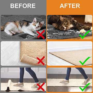 ZONGOOL Non-Slip Rug Tape Reusable Washable Grippers