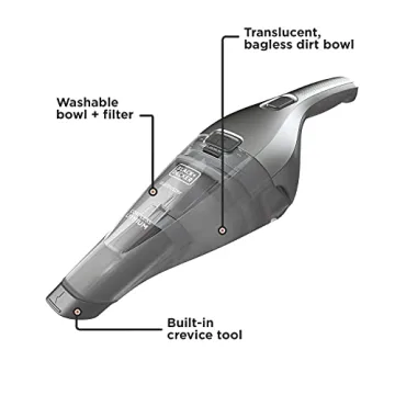 BLACK+DECKER 8V Cordless Handheld Vacuum for Quick Cleanups