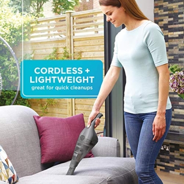 BLACK+DECKER 8V Cordless Handheld Vacuum for Quick Cleanups