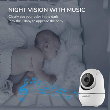 ANMEATE Baby Monitor with Remote Pan-Tilt-Zoom Camera
