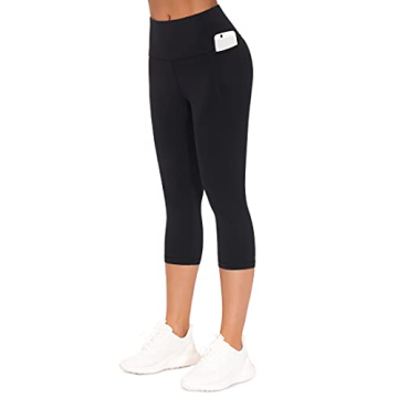 Tummy Control Workout Capris Leggings with Pockets