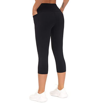 Tummy Control Workout Capris Leggings with Pockets