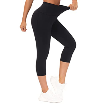 Tummy Control Workout Capris Leggings with Pockets