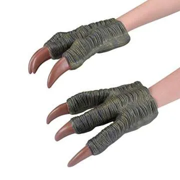 2CFUN Dinosaur Mask and Dino Claws Set for Kids Dinosaur Halloween Costume for Kids Christmas Gift(Tyrannosaurus)