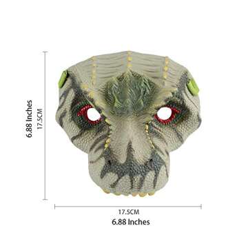2CFUN Dinosaur Mask and Dino Claws Set for Kids Dinosaur Halloween Costume for Kids Christmas Gift(Tyrannosaurus)