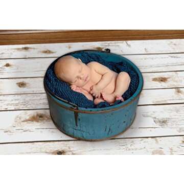 Ella Bella Photography Backdrop Paper, White Washed Wood, 48" x 12', 1 Roll