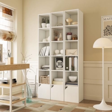 IBUYKE 6 Tier Tall Narrow Bookcase: Space-Saving Storage