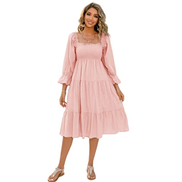 R.Vivimos Summer Cotton Polka Dots Off-Shoulder Midi Dress