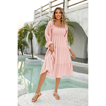 R.Vivimos Summer Cotton Polka Dots Off-Shoulder Midi Dress