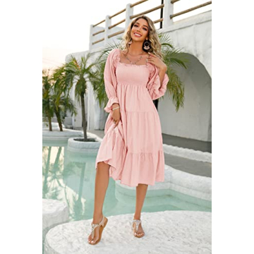 R.Vivimos Summer Cotton Polka Dots Off-Shoulder Midi Dress