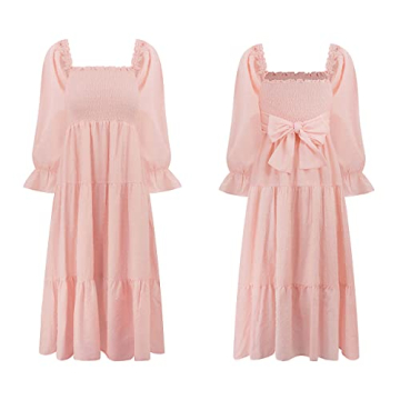 R.Vivimos Summer Cotton Polka Dots Off-Shoulder Midi Dress