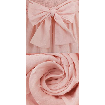 R.Vivimos Summer Cotton Polka Dots Off-Shoulder Midi Dress