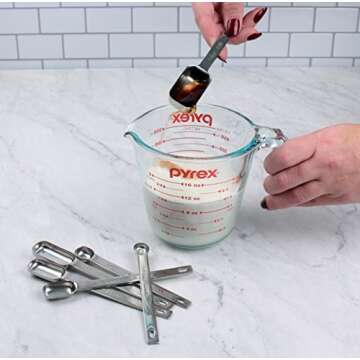 Endurance Stainless Steel Spice Measuring Spoons Set | 1/8 tsp to 1 Tbsp | Dishwasher Safe