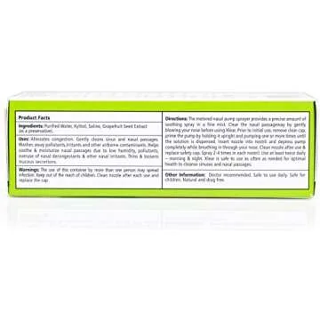 Xlear Natural Saline Nasal Spray with Xylitol for Kids and Adults