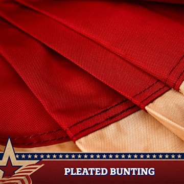 G128 USA Pleated Fan Flag 3x6FT Durable Polyester