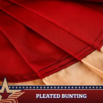 G128 USA Pleated Fan Flag 3x6FT Durable Polyester