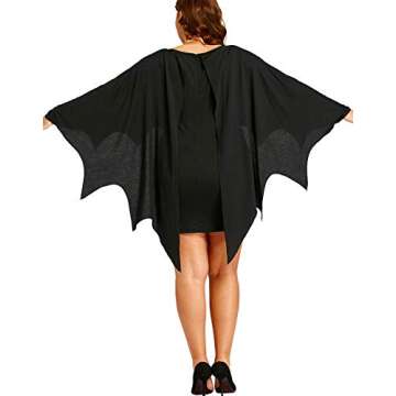 HEARTISIAN Women's Plus Size Bat Wing T-Shirt Dress