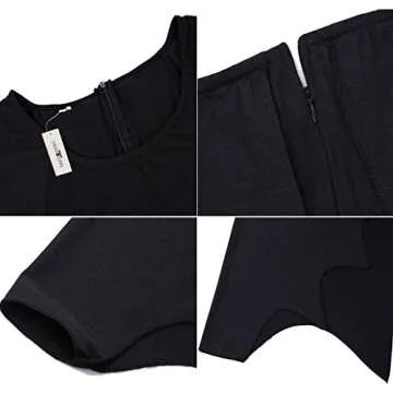 HEARTISIAN Women's Plus Size Bat Wing T-Shirt Dress