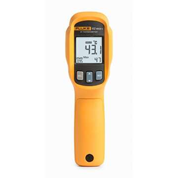 Fluke 62 Max+ Infrared Thermometer (Not for human temp), -20 to +1202 Degree F Range, LCD