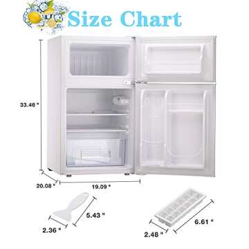 AGLUCKY 3.2 Cu.ft Compact Refrigerator for Home