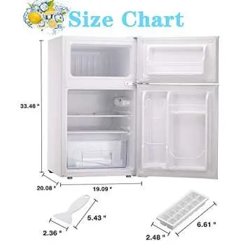 AGLUCKY 3.2 Cu.ft Compact Refrigerator for Home