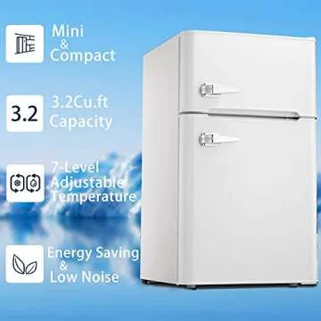 AGLUCKY 3.2 Cu.ft Compact Refrigerator for Home