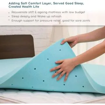 Nelaukoko 2 Inch Gel Memory Foam Mattress Topper Twin