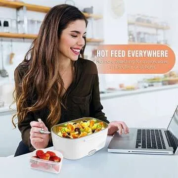 Electric Lunch Box Heater with 3 Power Options for Every Need