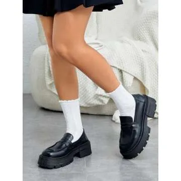 OYOANGLE Women's Stretchy Cable Knit Casual Crew Socks