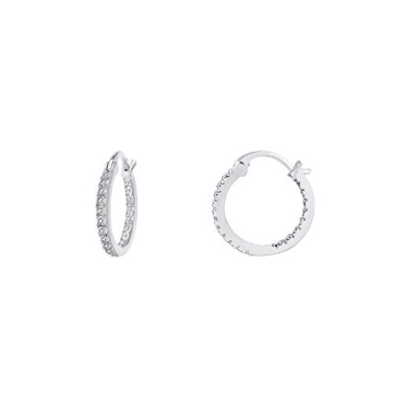 PAVOI Womens Gold Hoop Earrings with Cubic Zirconia