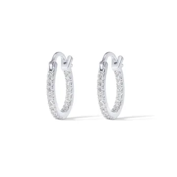 PAVOI Womens Gold Hoop Earrings with Cubic Zirconia