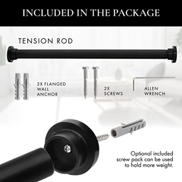 Meriville Adjustable Spring Tension Rod for Home Use