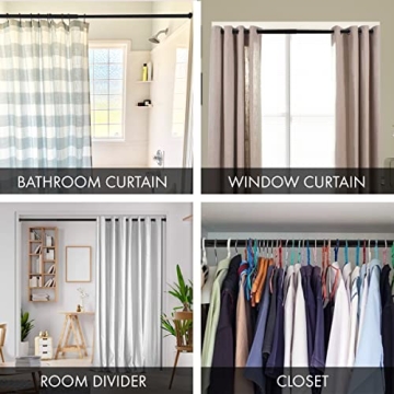 Meriville Adjustable Spring Tension Rod for Home Use