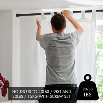 Meriville Adjustable Spring Tension Rod for Home Use