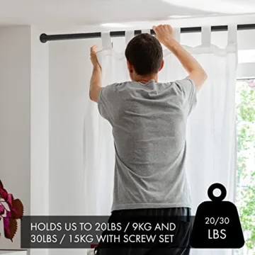 Meriville Adjustable Spring Tension Rod for Home Use