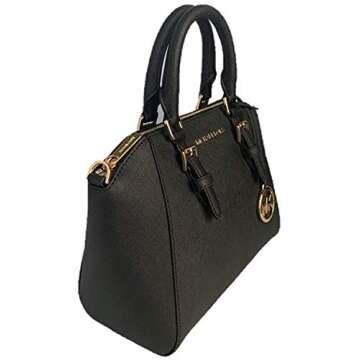 Michael Kors Ciara Medium Saffiano Leather Messenger - Black