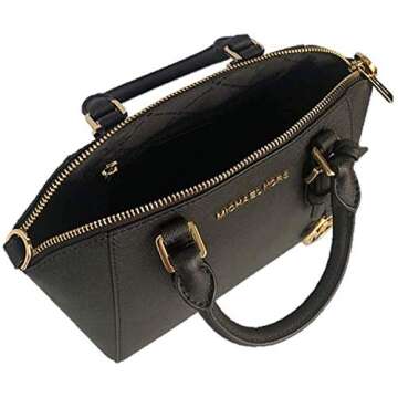 Michael Kors Ciara Medium Saffiano Leather Messenger - Black