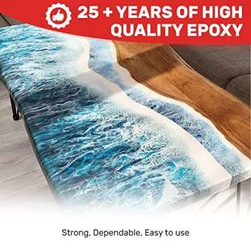 MAS Epoxies Table Top Pro Epoxy Kit - Crystal Clear Resin Casting for DIY Arts, Crafts, Countertops, Wood Tables, Tabletops, Bar Tops, and More - 2-Part Hardener Included (1 Gallon)