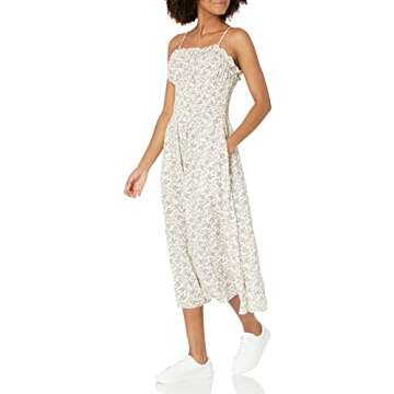 The Drop Women's White Floral Print Smocking Dress by @laurenkaysims, L